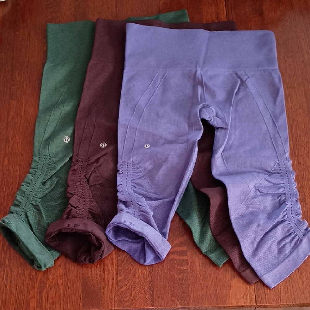Lululemon "In The Flow" Cropped Activewear Leggings (a100)